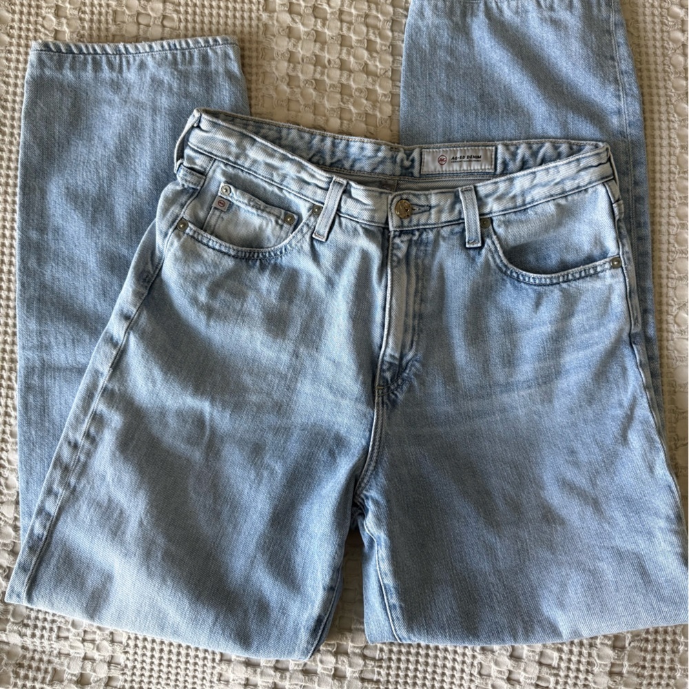 Ag Adriano Goldschmied Light Blue Straight Leg Jeans